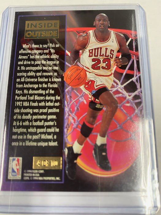 1993-94 FLEER ULTRA MICHAEL JORDAN INSIDE OUT #4 OF #10