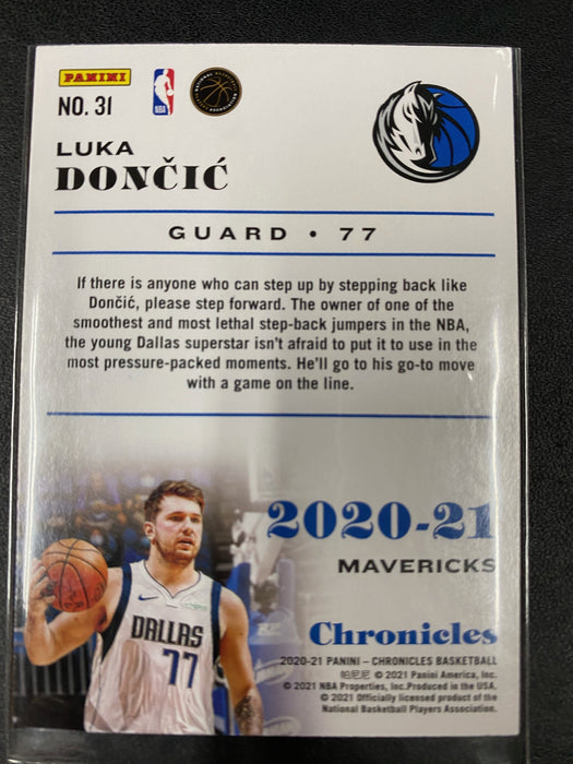 2020-21 CHRONICLES LUKA DONCIC CHRONICLES BASE #31  USED