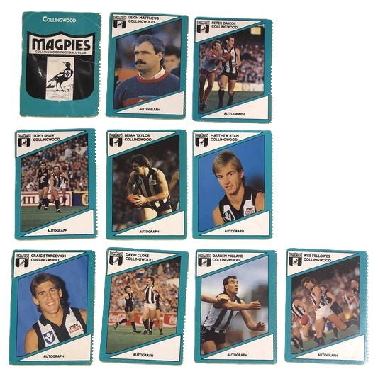 1988 Scanlens Collingwood Magpies Team Set of 10 Cards