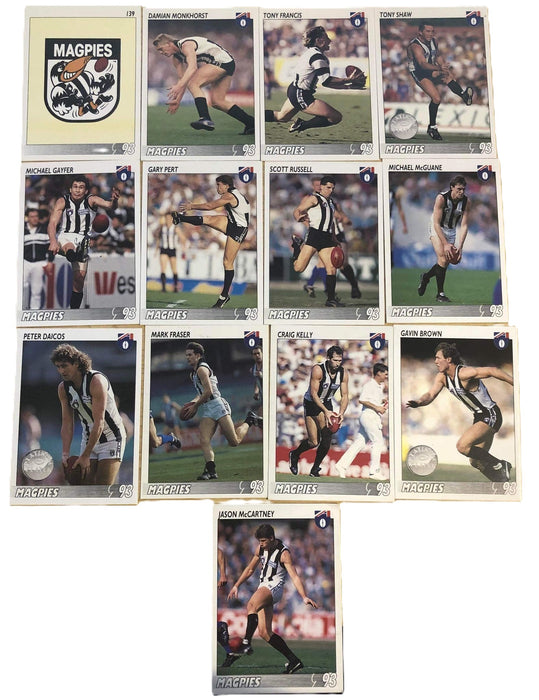 1993 Inaugural Select AFL Trading Card Base Team Set Collingwood
