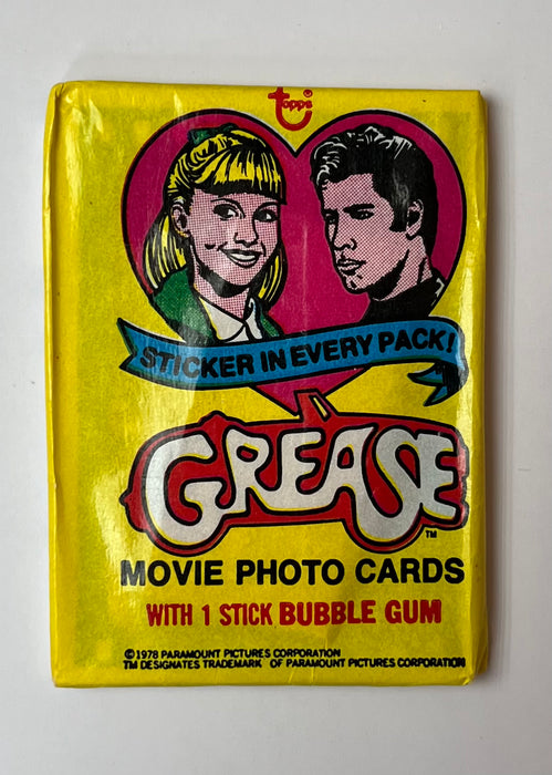 Grease - Movie Photo Cards with Stick Bubble Gum - USED