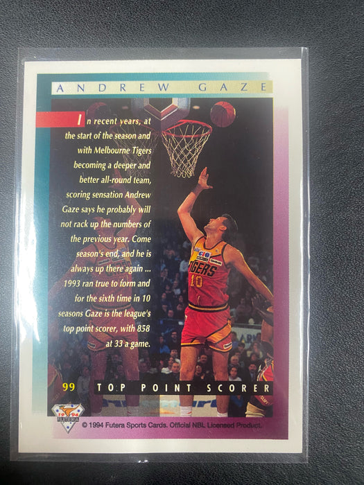 NBL 1993 Futera - Andrew Gaze - Melbourne Tigers- Top Point Scorer #99