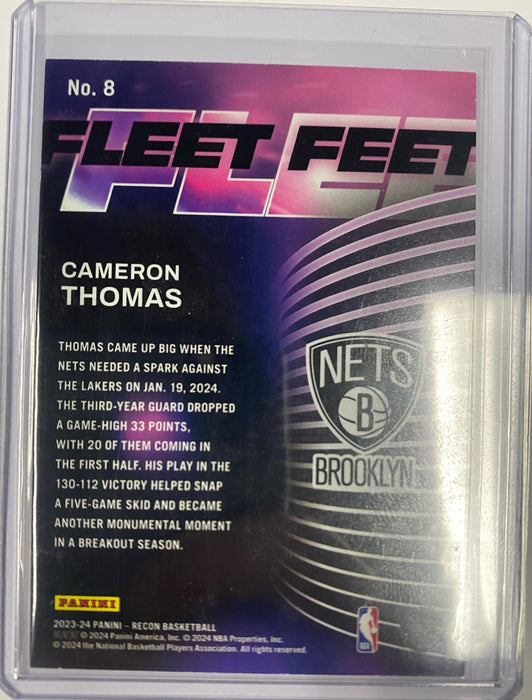 Cameron Thomas 2023-24 Panini Recon Fleet Feet Insert #8