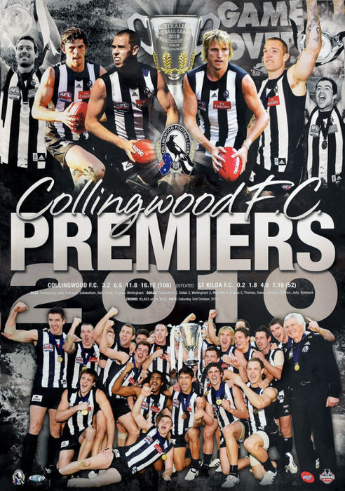 2010 Collingwood Premiership Print Framed
