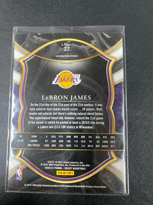 Lebron James - 2020-21 NBA Select RWO Flash Concourse Prizm Holo LA Lakers - #23