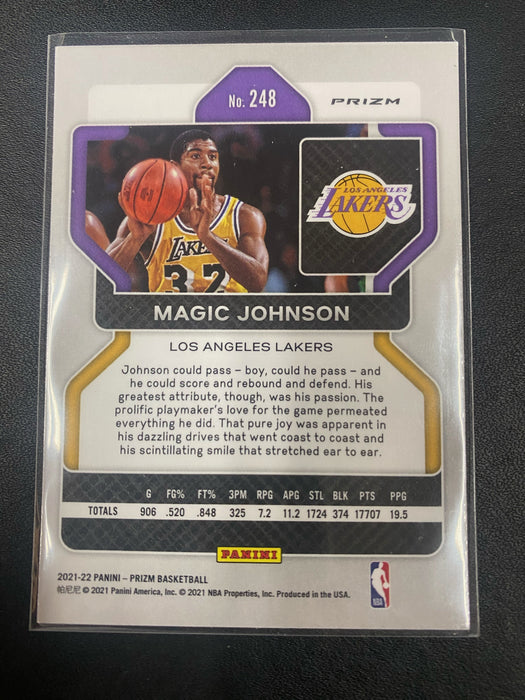 2021-22 NBA Panini Prizm Magic Johnson Base 248 Card - USED