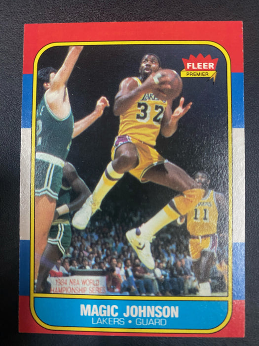 1986-1987 Fleer Premier Magic Johnson Base Card 53 of 132