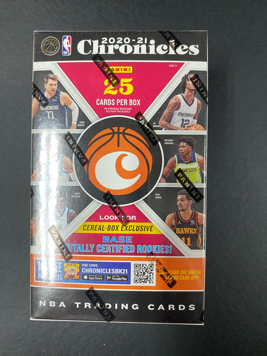 2020-21 Panini Chronicles Basketball Cereal Box (25 Cards)