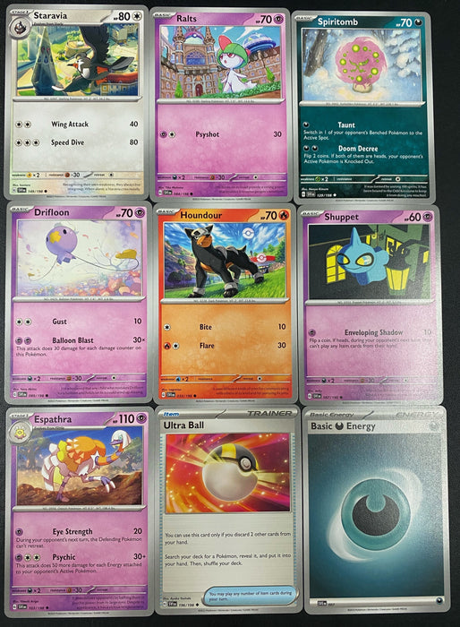 Pokemon Assorted Cards x 9 - USED