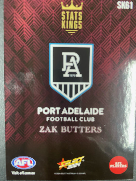 AFL 2024 Select Cards - Zak Butters Stat Kings