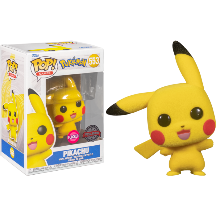 Pokemon - Pikachu Waving Flocked Pop! RS