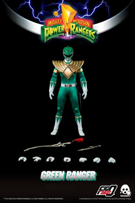 Mighty Morphin Power Rangers - Set of 6 1/6 Power Ranger Figures (5 Core Rangers & Green Ranger)