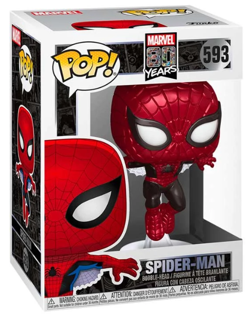 Spider-Man - Spider-Man First Appearance Metallic 80th Anniversary Pop! Vinyl